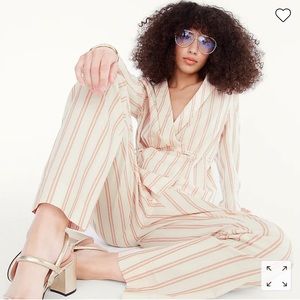 NWT jcrew Pull on cotton blend pant in stripe